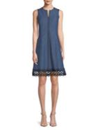 Karl Lagerfeld Paris Cotton Fit-and-flare Dress