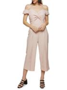 Miss Selfridge Twist Front Bardot Jumpsuit