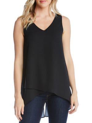 Karen Kane Slit-back Crossover Tank Top