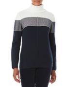 Olsen Colorblock Turtleneck Sweater