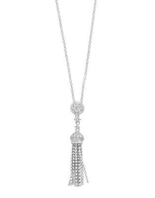 Effy Pave Classica Diamond And 14k White Gold Pendant Necklace, 0.51 Tcw