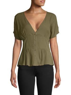 Hiatus High-low Peplum Top