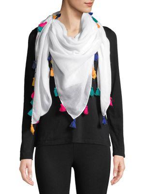 Design Lab Lord & Taylor Multicolored Tassel Scarf