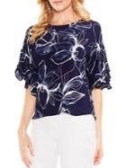 Vince Camuto Plus Tiered Ruffle Sleeve Top