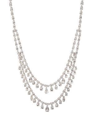 Givenchy Rhodium-plated And Crystal 2-row Necklace