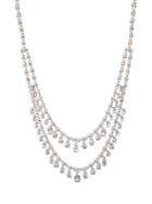 Givenchy Rhodium-plated And Crystal 2-row Necklace
