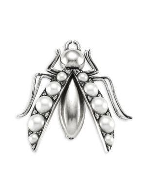 Kate Spade New York Imitation Pearl & Cubic Zirconia Bug Brooch