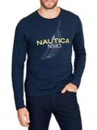 Nautica Long Sleeve J-class Outline Crewneck Sweater