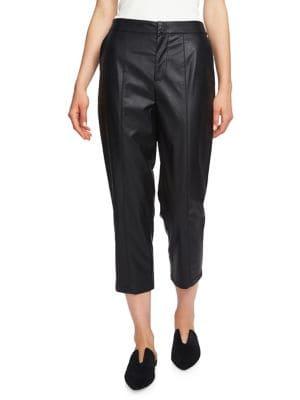 1.state Cropped Faux Leather Trousers