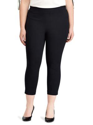 Lauren Ralph Lauren Plus Stretch Twill Skinny Crop Pants