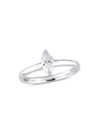 Sonatina 14k White Gold Marquise-cut Diamond Solitaire Engagement Ring