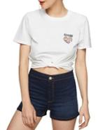 Miss Selfridge Pizza My Heart Tie-front Tee
