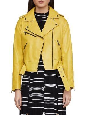 Bcbgmaxazria Mila Leather Moto Jacket