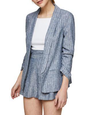 Miss Selfridge Striped Quarter-sleeve Blazer