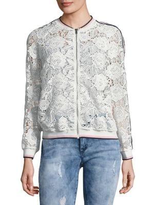 Design Lab Lace Bomber Jacket
