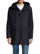 Cole Haan Melton Wool Blend Insulated Anorak Jacket