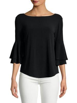 Context Three-quarter Bell-sleeve Blouse