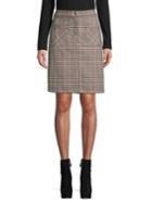 Ellen Tracy Plaid A-line Skirt