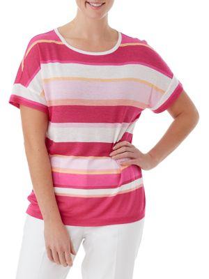 Olsen Dropped Shoulder Striped Tee