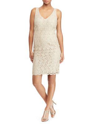 Lauren Ralph Lauren Metallic Lace Dress