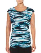Calvin Klein Printed Ruched Top