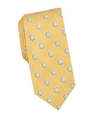 Black Brown Cranley Medallion Tie