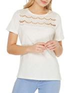 Dorothy Perkins Embellished Eyelet Tee