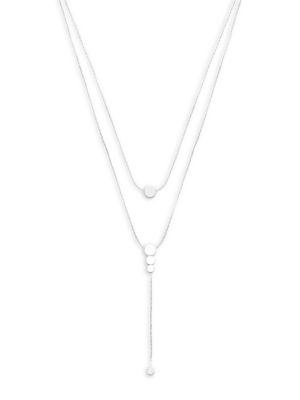 Design Lab Lord & Taylor Long Disc Two-row Necklace