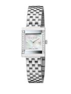 Gucci G-frame Diamond, Mother-of-pearl & Stainless Steel Watch