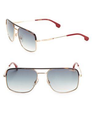 Carrera 60mm Brow-bar Rectangle Sunglasses