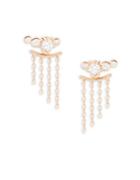 Nadri Cubic Zirconia And Rose Goldtone Front-back Earrings