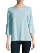 Ellen Tracy Petite Bell-sleeve Stretch Top