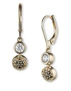 Judith Jack 14k Gold And Swarovski Crystal Linear Earrings