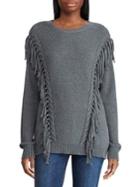 Lauren Ralph Lauren Fringe-trimmed Cotton Sweater
