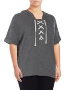 Marc New York Performance Plus Lace-up Dolman Hoodie