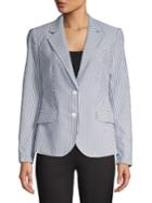 Anne Klein Seersucker Stripe Blazer