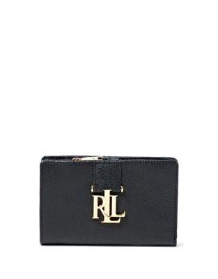 Lauren Ralph Lauren Carrington Compact Pebbled Leather Wallet