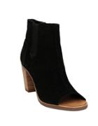 Toms One For One Majorca Suede Open-toe Booties