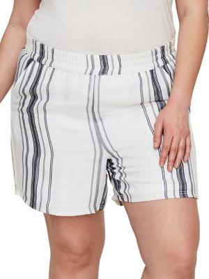 Junarose Plus 318 Manina Striped Shorts