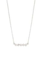 Lord & Taylor 14k White Gold And Diamond Bar Necklace