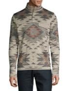 Lucky Brand Printed Long-sleeve Fleece Pullover