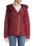Laundry By Shelli Segal Asymmetrical Packable Quilted Coat