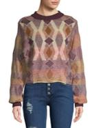 Free People Ribbed Patterned Sweater