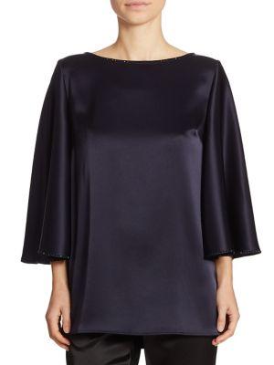 St. John Liquid Satin Cape Top