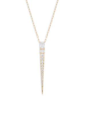 Nadri Goldtone & Crystal Y Necklace