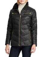Lauren Ralph Lauren Faux Fur-trim Quilted Coat