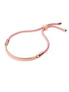 Michael Kors Custom Kors 14k Rose-goldplated & Pink Silk Slider Bracelet