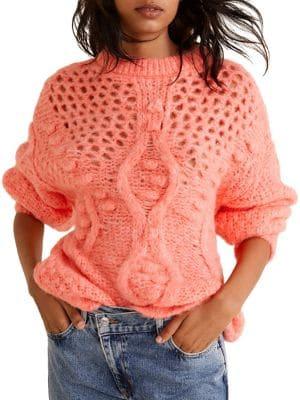 Mango Open-knit Long-sleeve Sweater