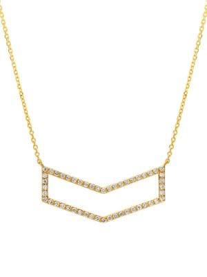 Morris & David 14k Yellow Gold & Diamond Pendant Necklace