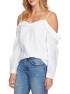 1.state Cold-shoulder Cinched Cotton Blouse